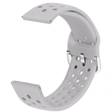 Curea silicon, compatibila Samsung Galaxy Watch 46mm, telescoape QR, Gri