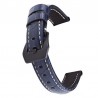 Curea piele naturala, compatibila Samsung Galaxy Watch 46mm, telescoape normale, Albastru