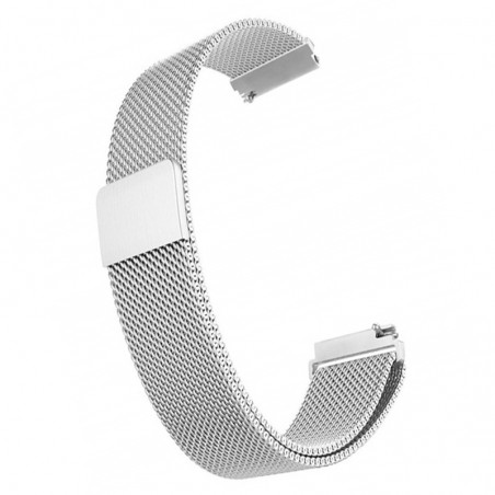 Curea Milanese Loop compatibila cu Samsung Galaxy Watch 46mm, Telescoape QR, Silver, Size S
