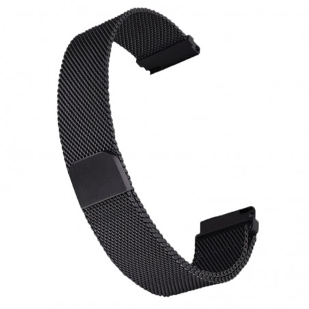 Curea Milanese Loop compatibila cu Samsung Galaxy Watch 46mm, Telescoape QR, Negru, Size S