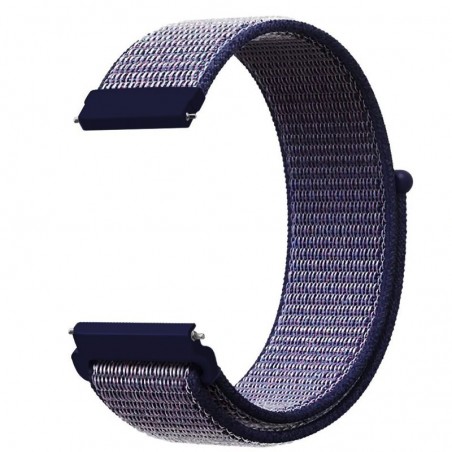 Curea material textil, compatibila cu Fitbit Versa, Telescoape QR, 22mm, Savoy Blue