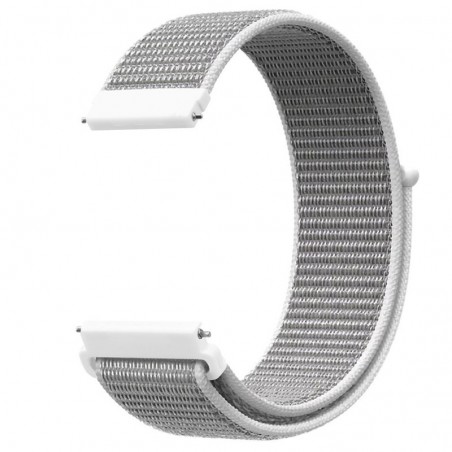 Curea material textil, compatibila Samsung Galaxy Watch Active 2, telescoape Quick Release, Light Gray