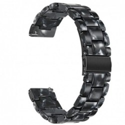 Curea polimer compatibila cu Amazfit Pace 1, Telescoape QR, 22mm, Black Spot