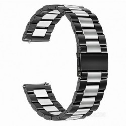 Curea otel inoxidabil compatibila cu Amazfit Pace 1, Telescoape QR, 22mm, Onyx Silver
