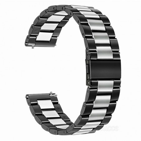 Curea otel inoxidabil compatibila cu Amazfit Pace 1, Telescoape QR, 22mm, Onyx Silver