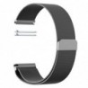 Curea Milanese Loop, Slim Fit, compatibila cu Pebble Time Steel, Telescoape QR, 22mm, Sterling Black