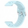 Curea din silicon, compatibila Samsung Galaxy Watch3, 45mm, telescoape Quick Release, 22mm, Albastru