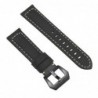 Curea piele naturala  compatibila Samsung Galaxy Watch3, 45mm, Telescoape QR, 22mm, Negru Mat