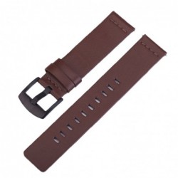 Curea piele naturala compatibila Samsung Galaxy Watch3, 45mm, telescoape Quick Release, 22mm, Maro