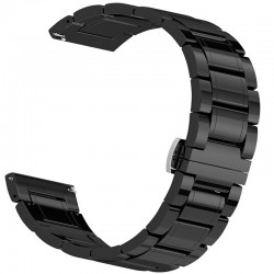 Curea ceramica, compatibila Samsung Galaxy Watch3, 45mm, telescoape Quick Release, 22mm, Negru