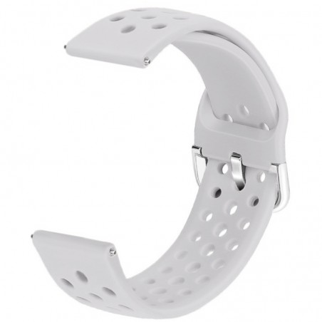 Curea din silicon, compatibila Samsung Galaxy Watch3, 45mm, telescoape Quick Release, 22mm, Gri