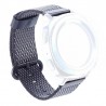 Curea material textil, compatibila Samsung Galaxy Watch3, 45mm, telescoape Quick Release, 22mm, Negru