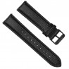 Curea piele compatibila Samsung Galaxy Watch3, 45mm, Telescoape QR, 22mm, Negru Lucios