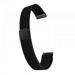 Curea Milanese Slim Fit compatibila Samsung Galaxy Watch3, 45mm, Telescoape QR, 22mm, Negru