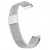 Curea Milanese Slim Fit compatibila Samsung Galaxy Watch3, 45mm, Telescoape QR, 22mm, Argintiu