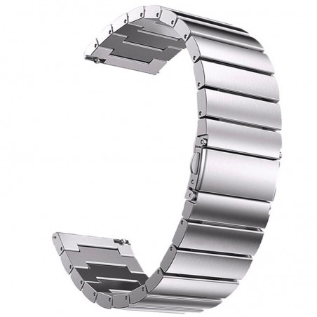 Curea metalica, compatibila Samsung Galaxy Watch3 40mm, telescoape Quick Release,  Argintiu