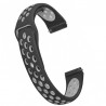 Curea silicon, compatibila Samsung Galaxy Watch3 40mm, telescoape Quick Release, Negru/Gri