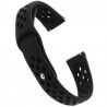 Curea silicon, compatibila Samsung Galaxy Watch3 40mm, telescoape Quick Release, Negru