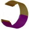 Curea otel, Milanese Loop, compatibila Huawei Watch GT 2 42mm, telescoape QR, Purple Gold