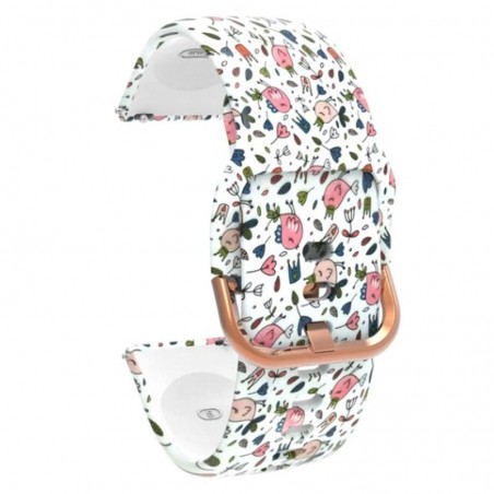 Curea silicon compatibila Galaxy Watch 6|Watch 5|Watch 4|Huawei Watch GT 3 42mm|GT 3 Pro 43mm|GT 2 42mm, White Story