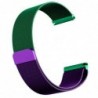 Curea otel, Milanese Loop Slim, compatibila cu Basis Peak, Telescoape QR, 22mm, Purple Green