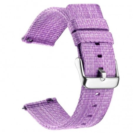 Curea material textil, compatibila cu Samsung Galaxy Watch3 45mm, Telescoape QR, 22mm, Lilac Purple