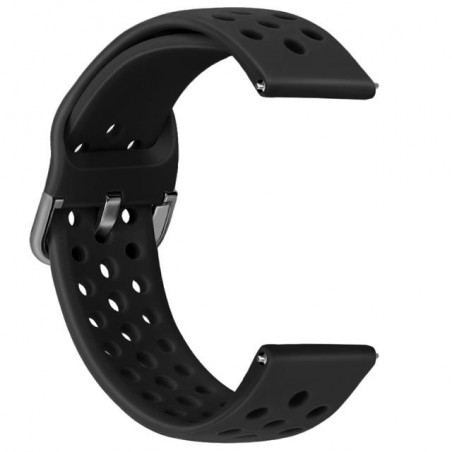 Curea din silicon, compatibila Huawei Watch GT 2 Pro, telescoape Quick Release, 22mm, Negru