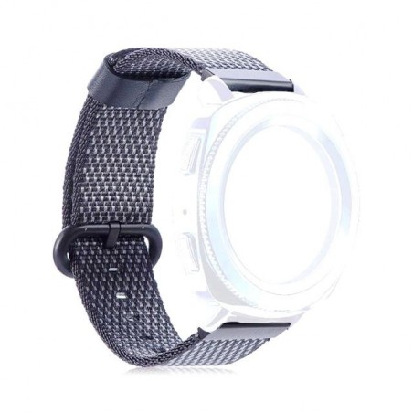 Curea material textil, compatibila Huawei Watch GT 2 Pro, telescoape Quick Release, 22mm, Negru