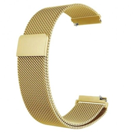 Curea metalica compatibila Huawei Watch GT 2 Pro, Milanese Loop, telescoape Quick Release, 22mm, Auriu