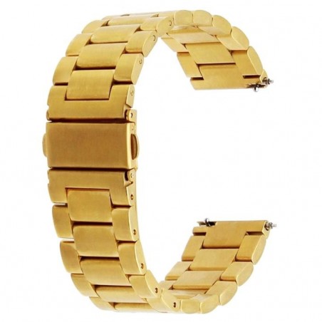 Curea metalica compatibila Huawei Watch GT 2 Pro, telescoape Quick Release, 22mm, Gold