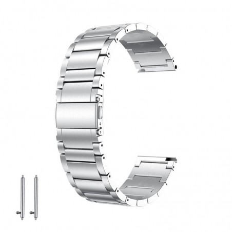 Curea metalica compatibila Huawei Watch GT 2 Pro, telescoape Quick Release, Argintiu