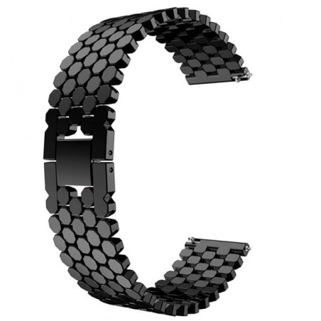 Curea metalica compatibila Huawei Watch GT 2 Pro, telescoape Quick Release, Bright-Black