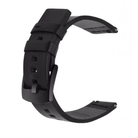 Curea piele compatibila Huawei Watch GT 2 Pro, telescoape Quick Release, Negru