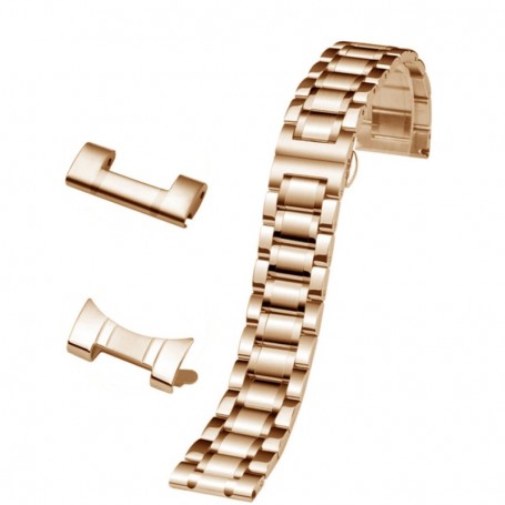 Curea otel, compatibila Xiaomi Amazfit GTR 42mm, VD Very Dream, Telescoape QR, Rosewater Gold