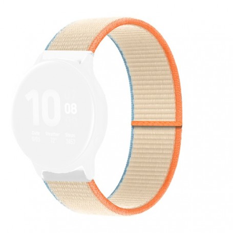 Curea textila, compatibila Samsung Galaxy Watch Active 2, telescoape Quick Release, Double Cream