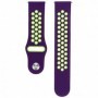 Curea silicon, compatibila Samsung Galaxy Watch 4, 44mm, telescoape Quick Release, Violet/Verde
