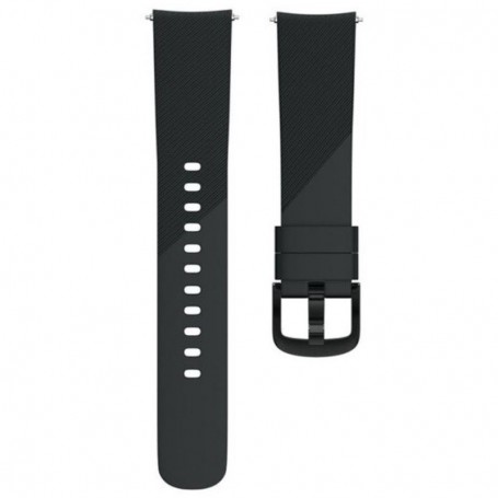 Curea silicon, compatibila Samsung Galaxy Watch 4, 44mm, telescoape Quick Release, Black