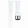 Curea silicon, compatibila Samsung Galaxy Watch 4, 44mm, telescoape Quick Release, Alb