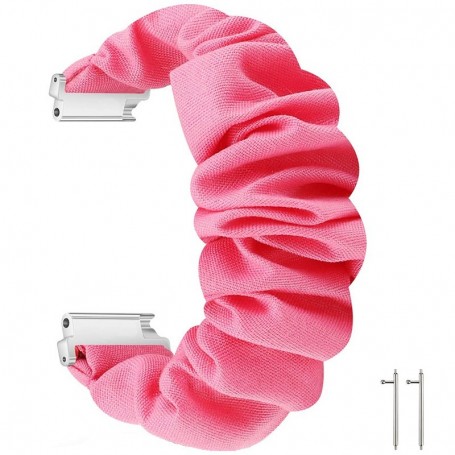 Curea textila elastica, compatibila Samsung Galaxy Watch 4, 44mm, telescoape Quick Release, Scrunchies 6