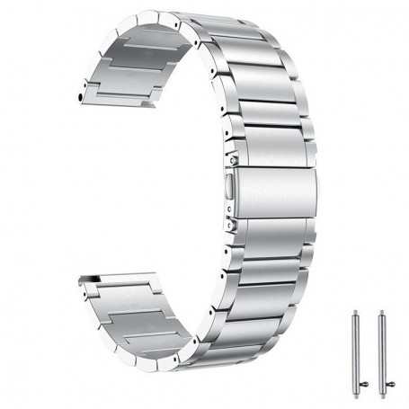 Curea din metal, compatibila Samsung Galaxy Watch 4 Classic, 46mm, telescoape Quick Release, Silver