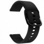 Curea silicon, compatibila Samsung Galaxy Watch 4 Classic, 46mm, telescoape Quick Release, Black Coal
