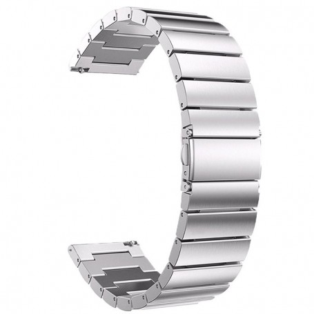 Curea metalica, compatibila Huawei Watch GT 3 42mm, telescoape Quick Release,  Argintiu
