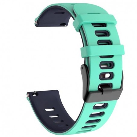 Curea din silicon compatibila cu Samsung Galaxy Watch3 45mm, Telescoape QR, 22mm, Tea Green