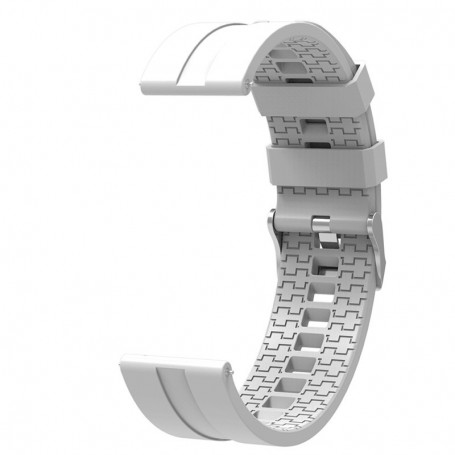 Curea din silicon compatibila cu Fitbit Versa, Telescoape QR, 22mm, Oatmeal White