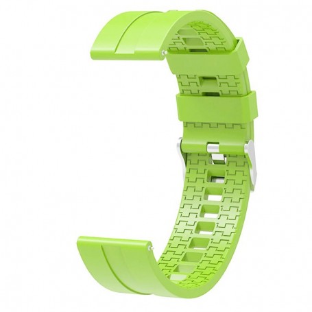 Curea din silicon compatibila cu Samsung Galaxy Watch3 45mm, Telescoape QR, 22mm, Lizard Green