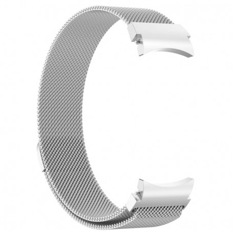 Curea milanese loop, compatibila Samsung Galaxy Watch 4 Classic, 42mm, VD Very Dream®, Quick Release, Silver Cloud