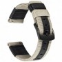 Curea textila, compatibila cu Samsung Galaxy Watch3 45mm, Telescoape QR, 22mm, Black Beige