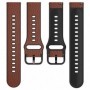 Curea hibrid silicon-piele, compatibila Samsung Galaxy Watch 4 Classic, 42mm, telescoape Quick Release,  Carob Brown