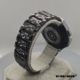 Curea otel, compatibila Samsung Galaxy Watch 4 Classic, 46mm, telescoape Quick Release, Black Diamond