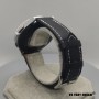 Curea piele, compatibila Samsung Galaxy Watch 4 Classic, 46mm, telescoape Quick Release, Black Night